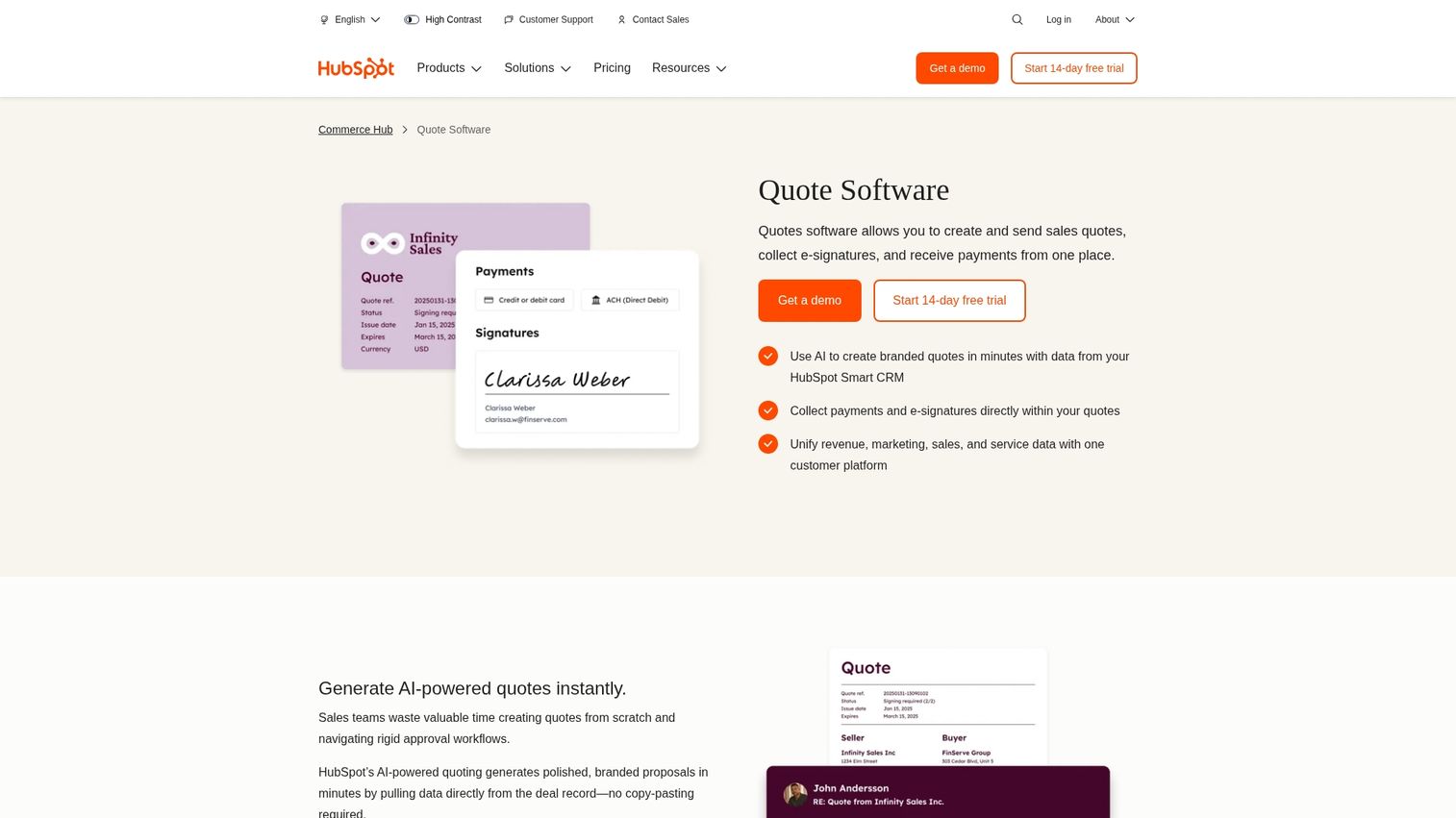 15. HubSpot Quotes