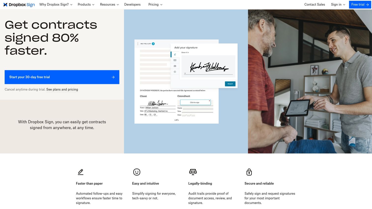 4. Dropbox Sign