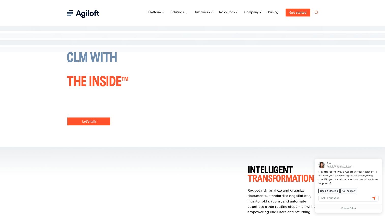 4. Agiloft CLM platform