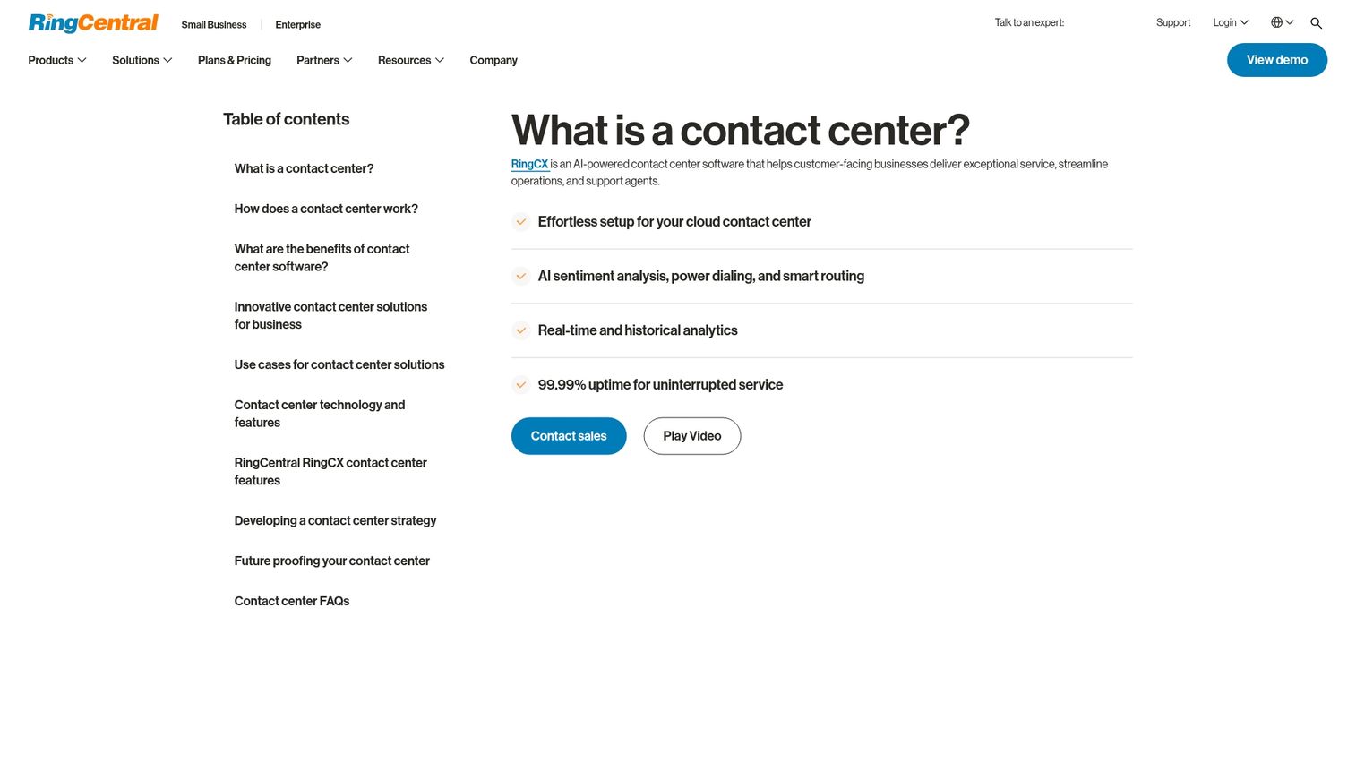 5. RingCentral Contact Center