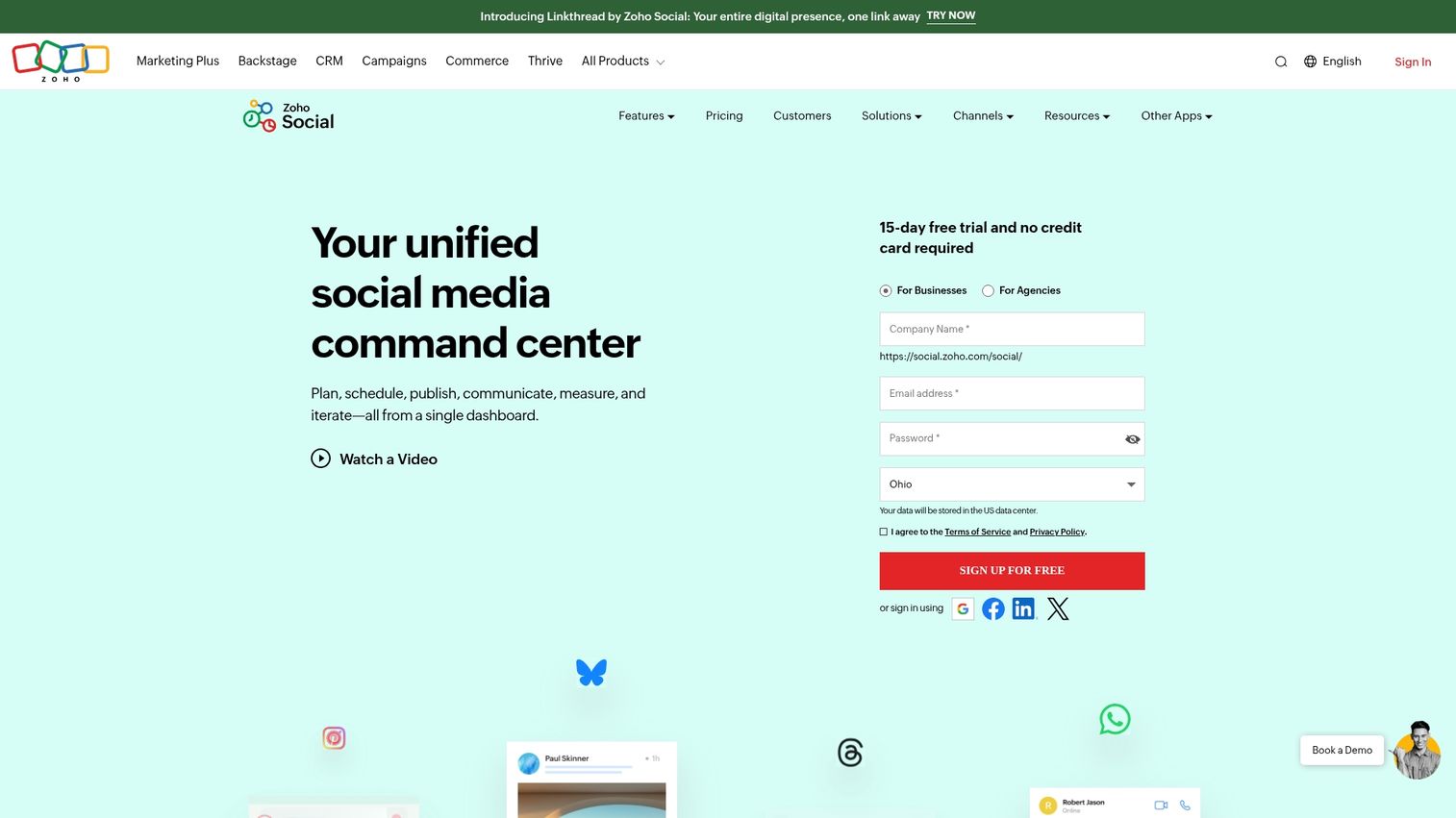 11. Zoho Social