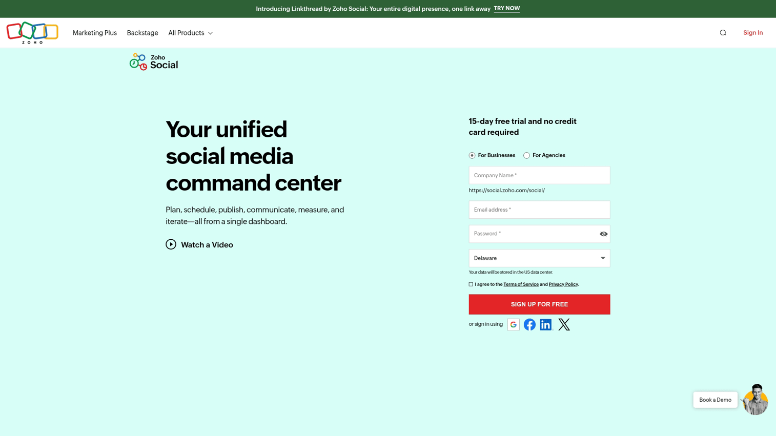 13. Zoho Social