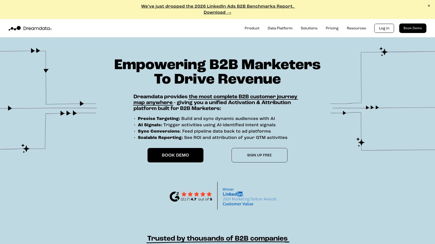 Dreamdata homepage