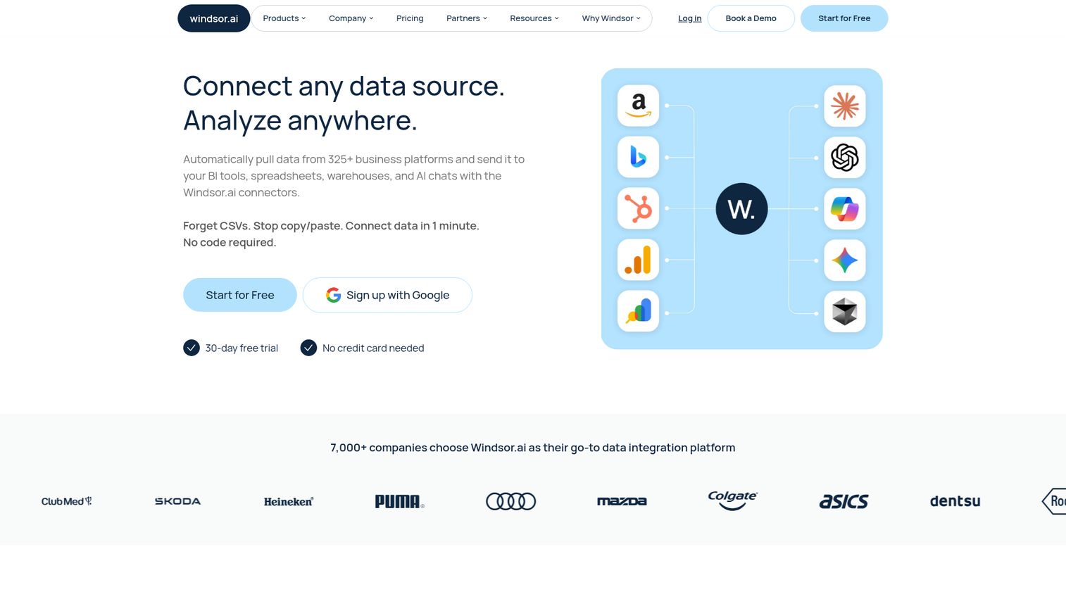 Windsor.ai homepage