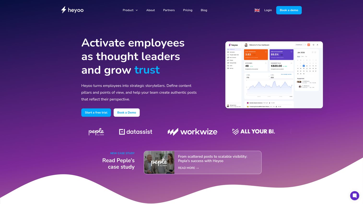 Heyoo.ai homepage