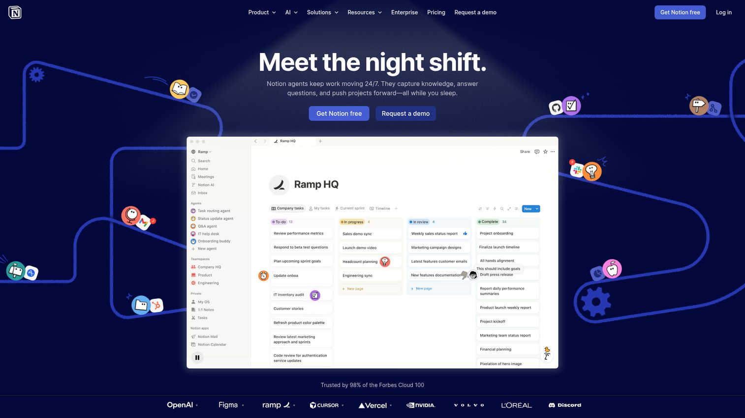 Notion homepage
