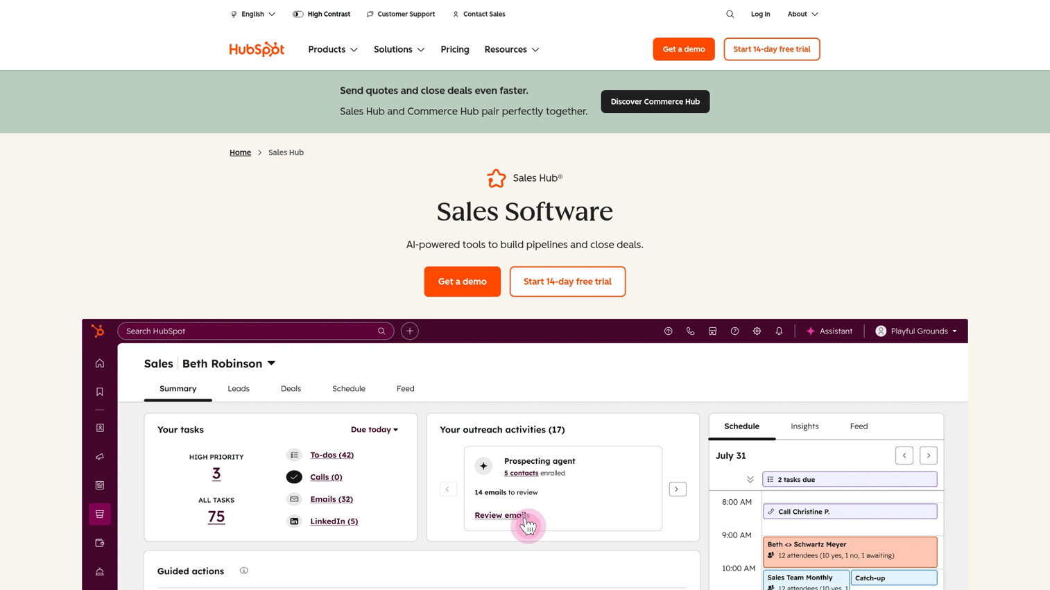 6. HubSpot Sales Hub