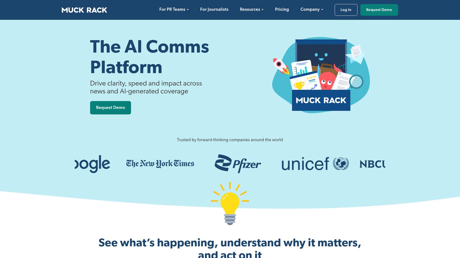 Muck Rack homepage