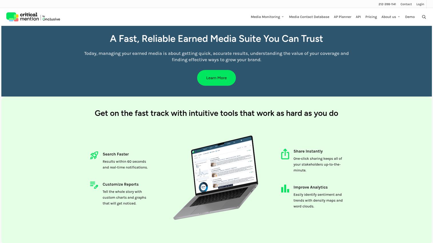 Critical Mention homepage
