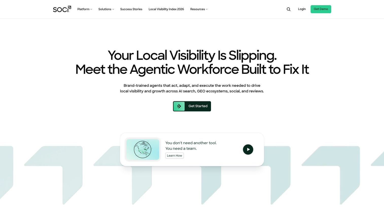 SOCi homepage