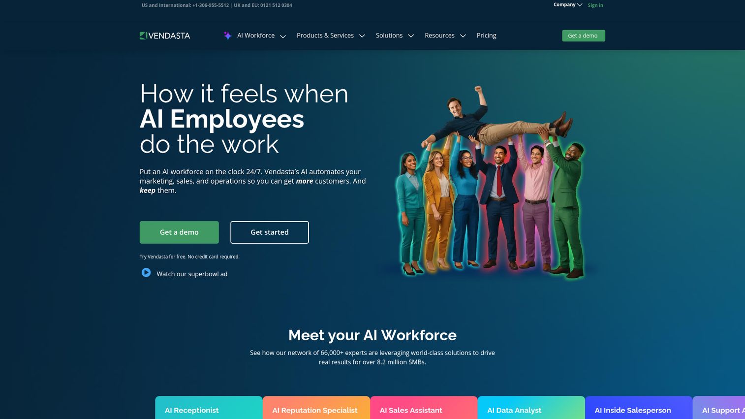 Vendasta homepage