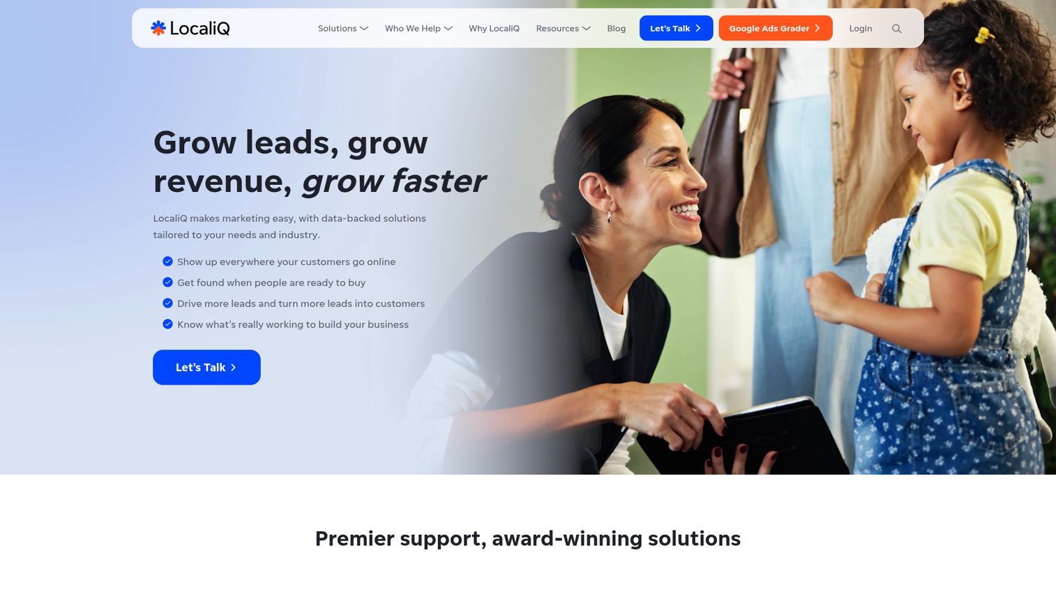 LocaliQ homepage
