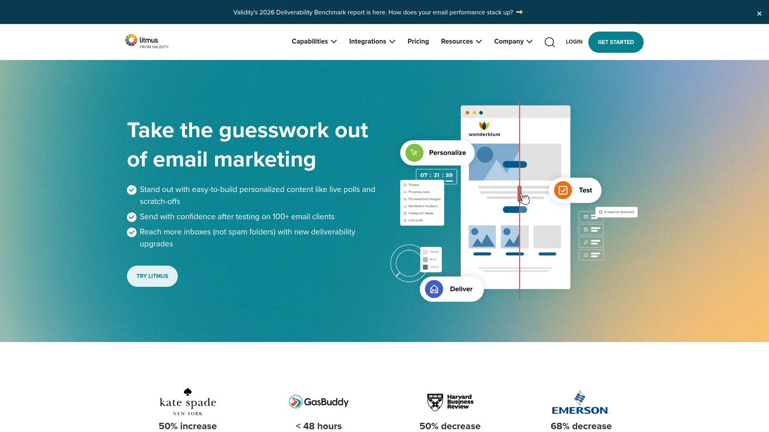 Litmus homepage