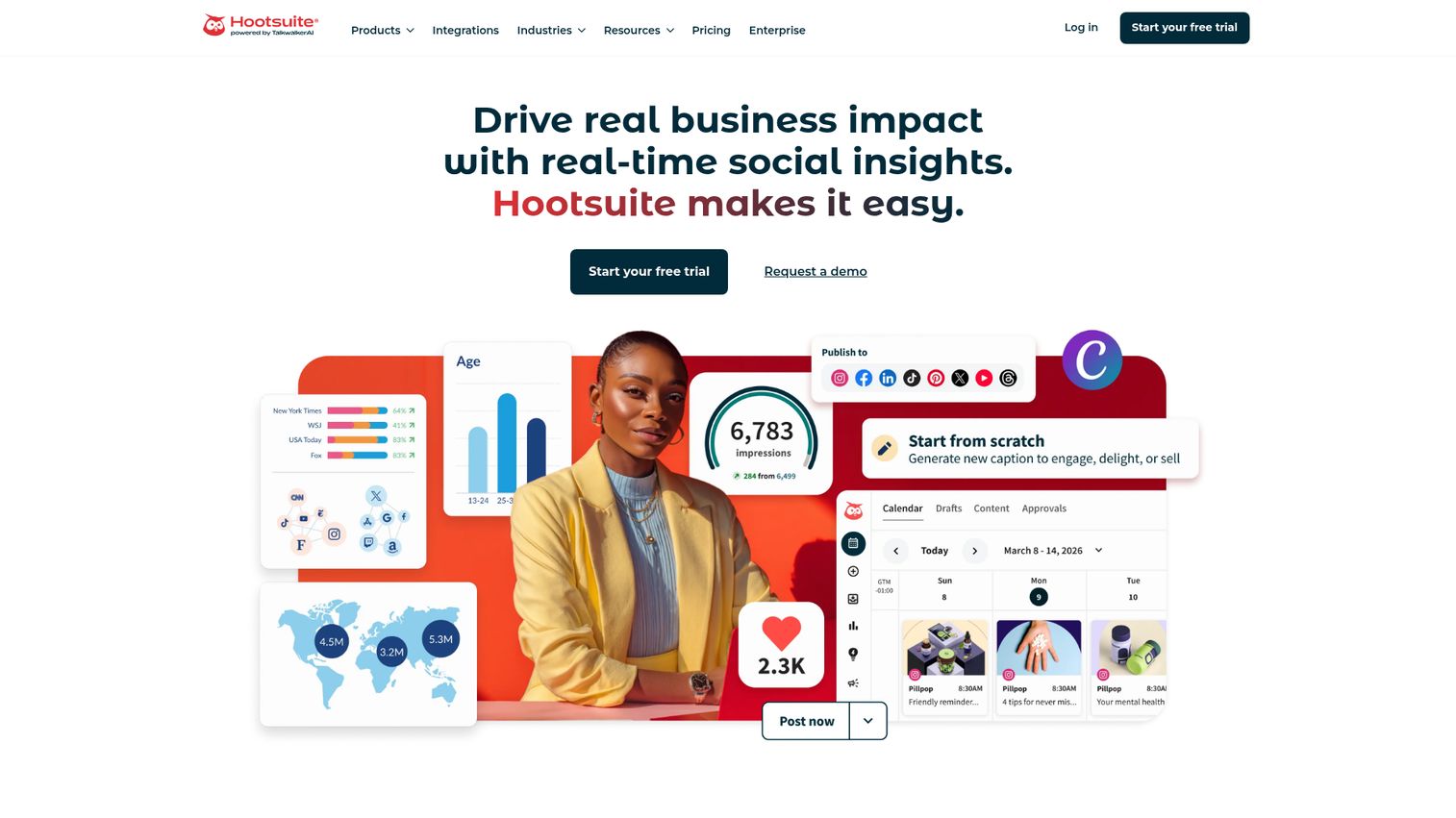 Hootsuite homepage