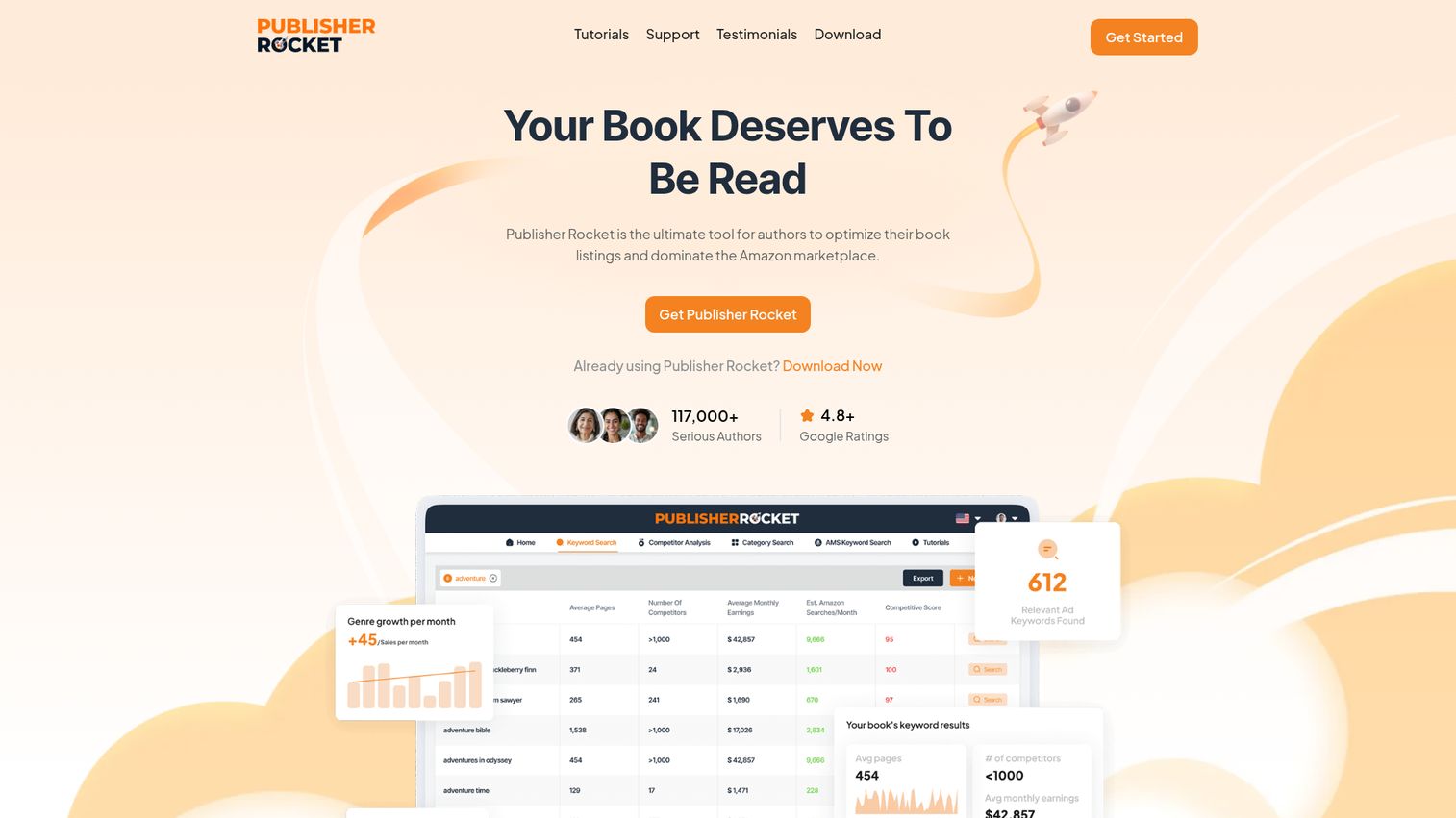 Publisher Rocket homepage