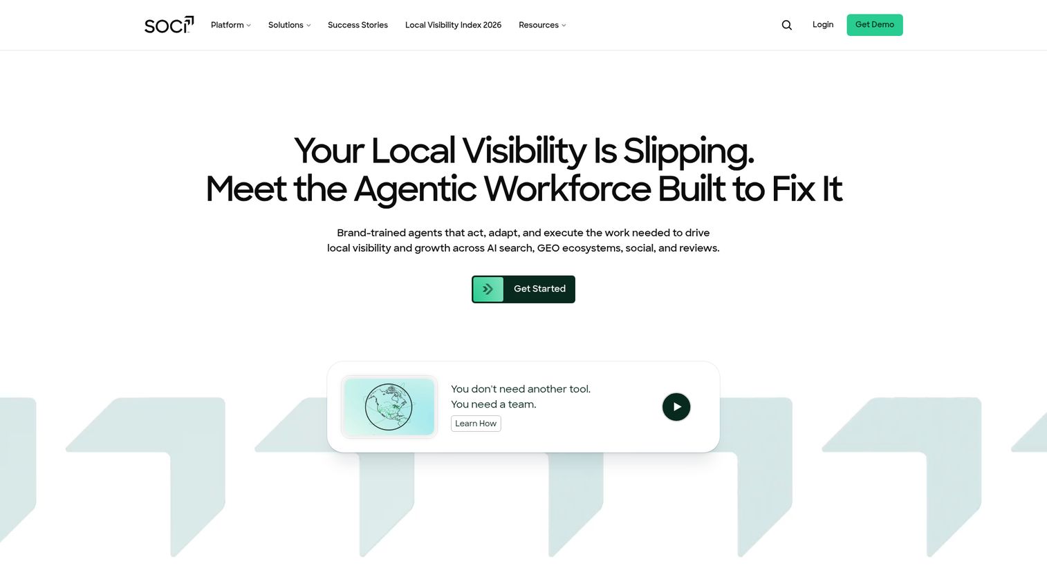 SOCi homepage