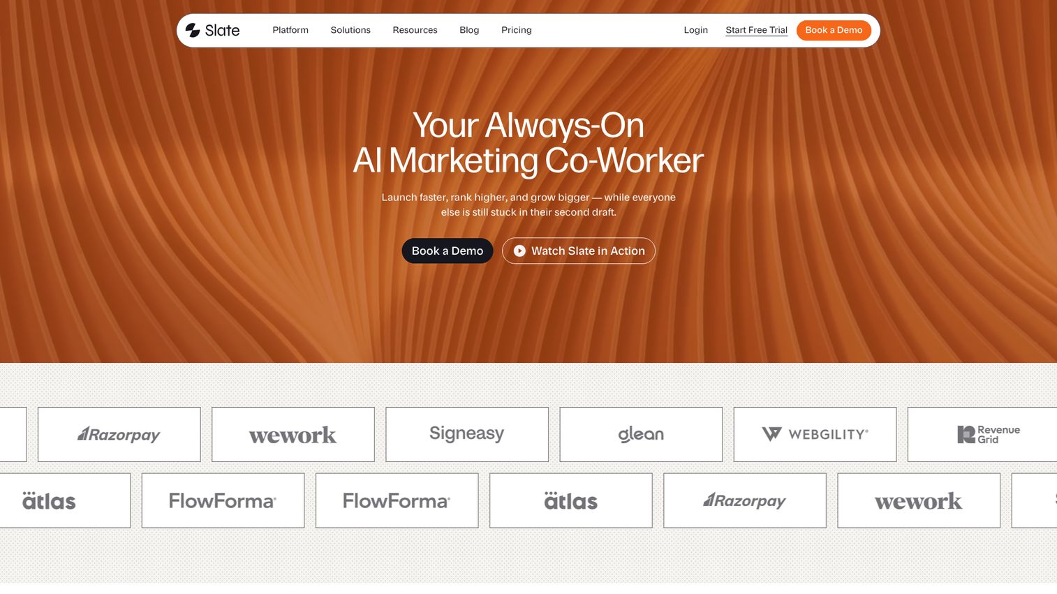 Slate homepage