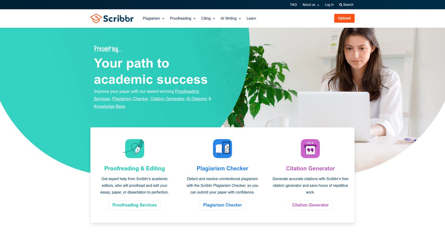 Scribbr homepage