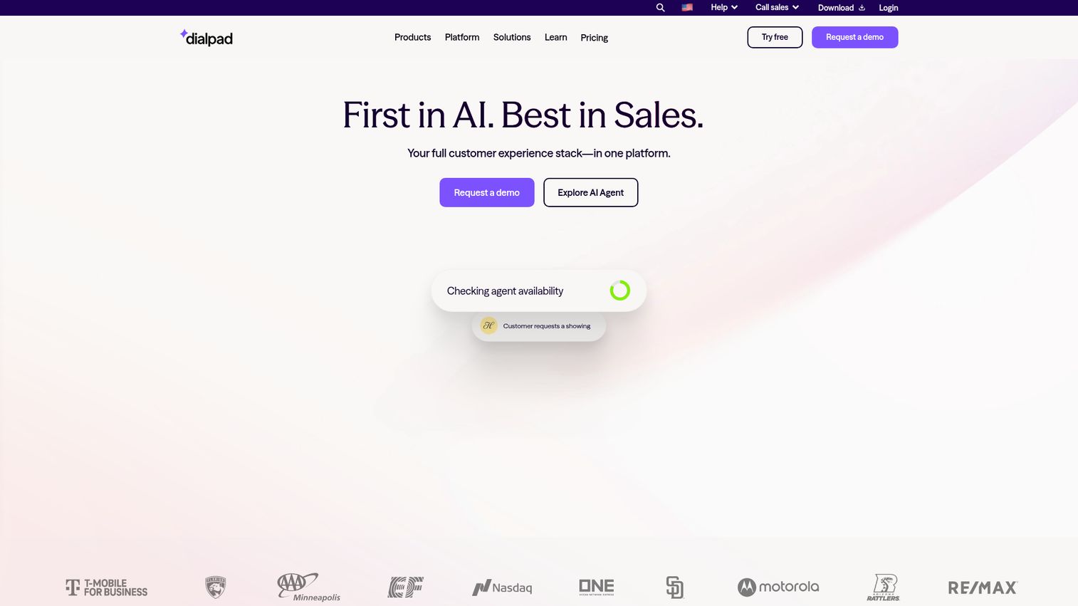 Dialpad homepage