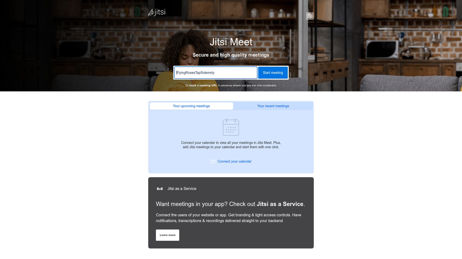 Jitsi Meet homepage