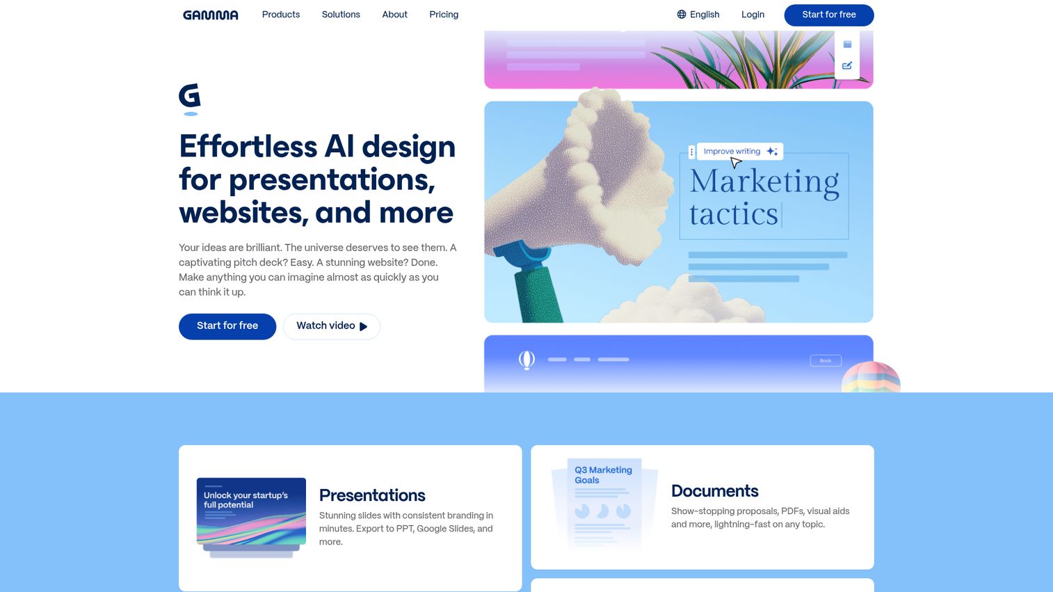 Gamma homepage