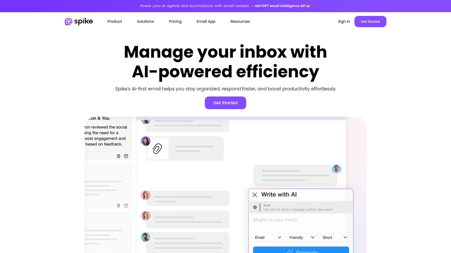 Spike homepage