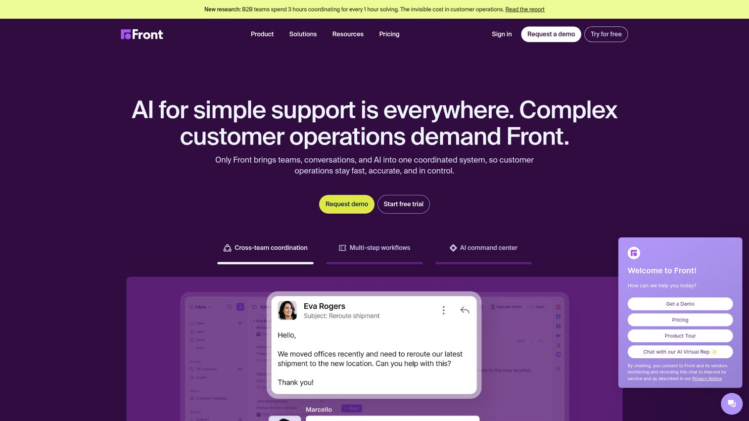 Front homepage