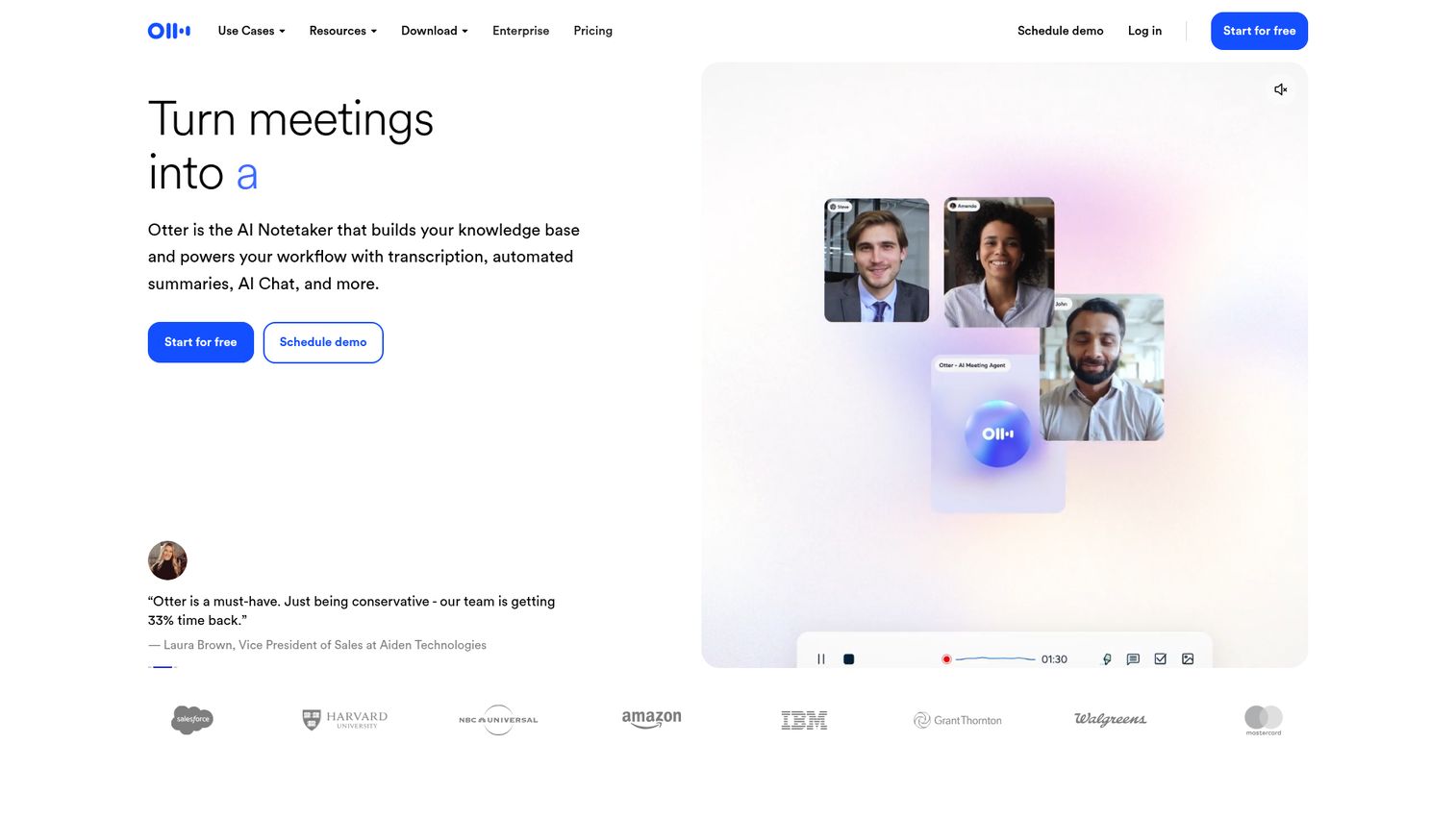 Otter.ai homepage