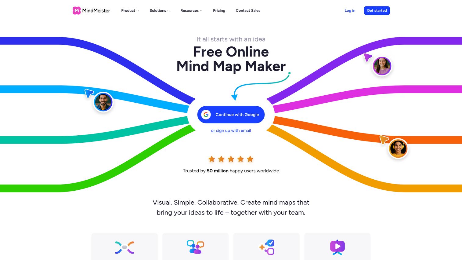 MindMeister homepage