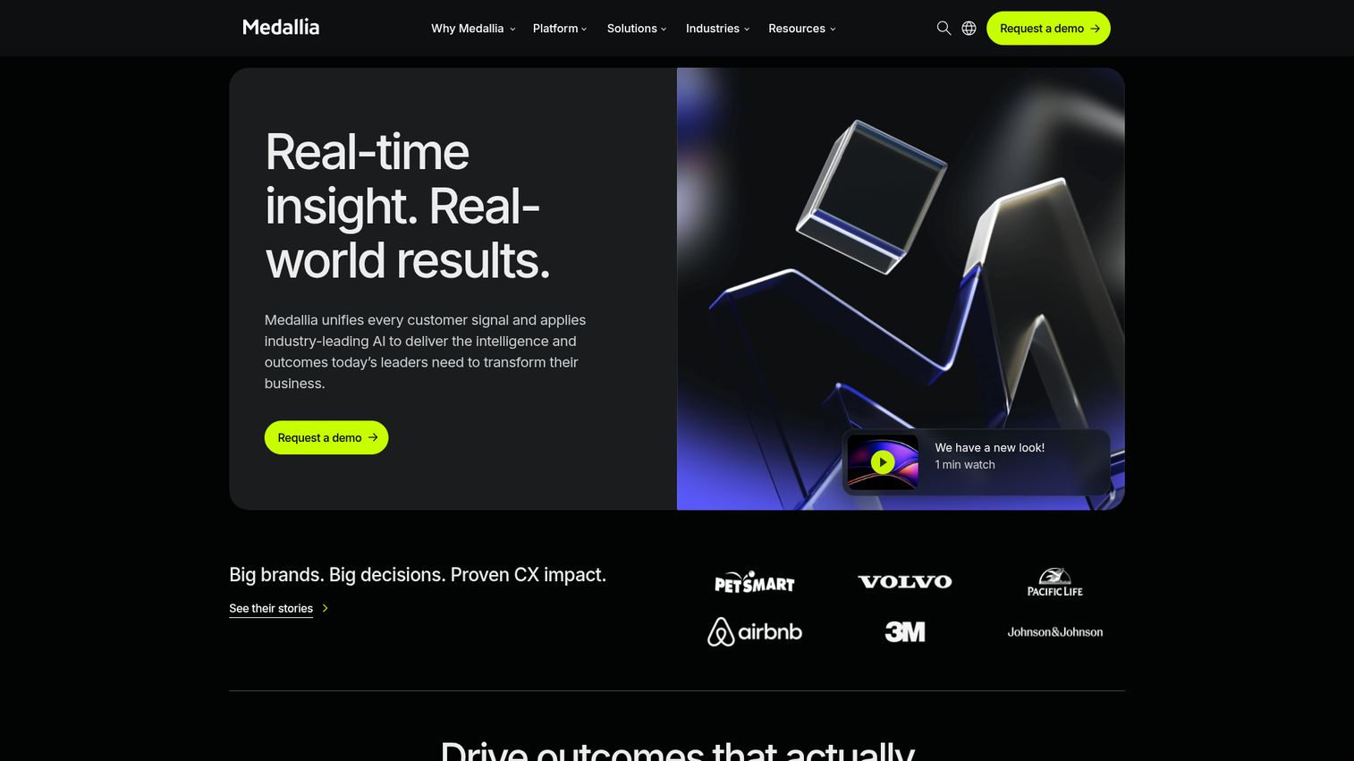 Medallia Ideas homepage