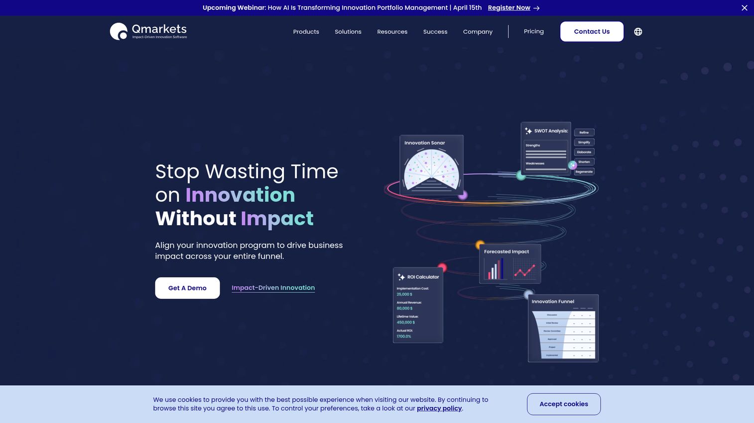 Qmarkets homepage