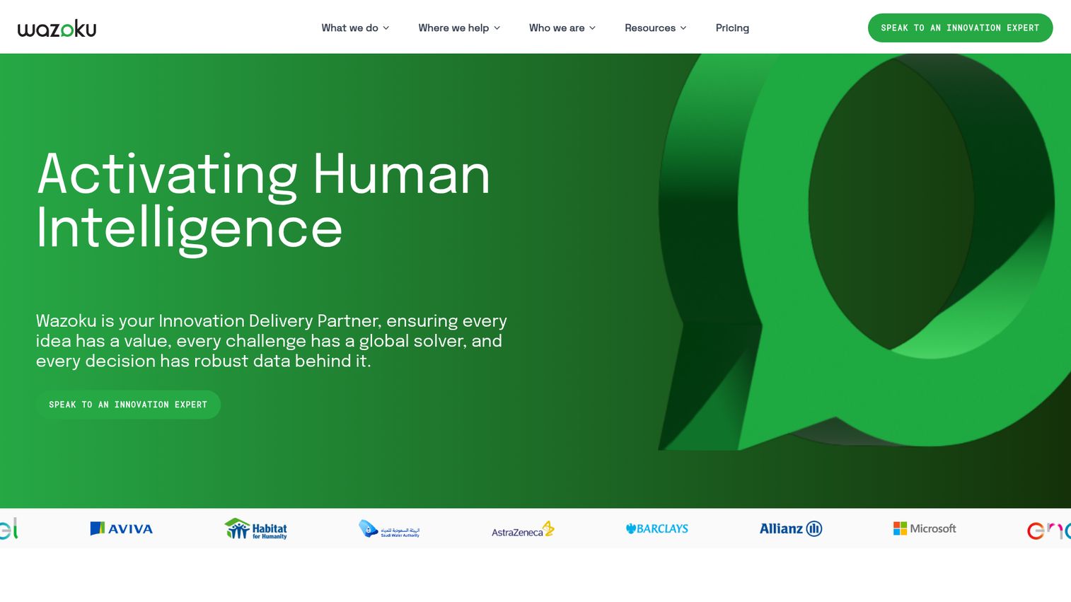 Wazoku homepage