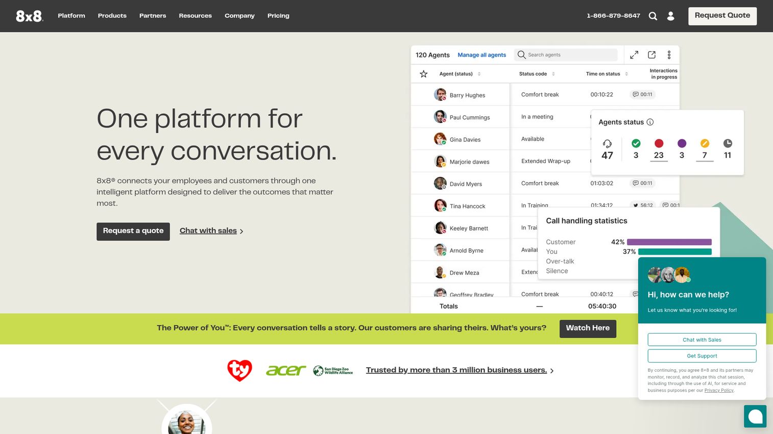 8x8 homepage