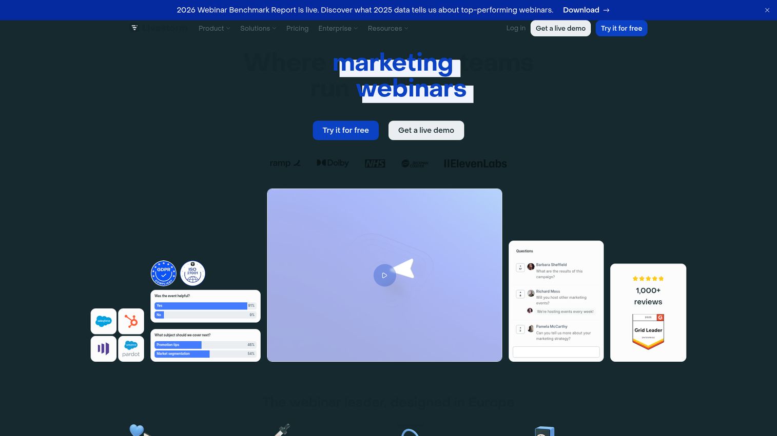 Livestorm homepage