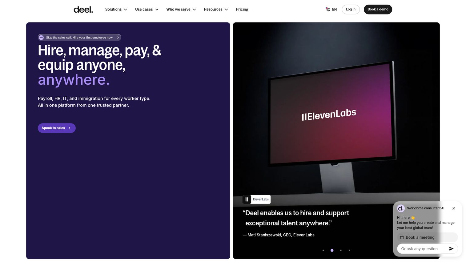 Deel HR homepage