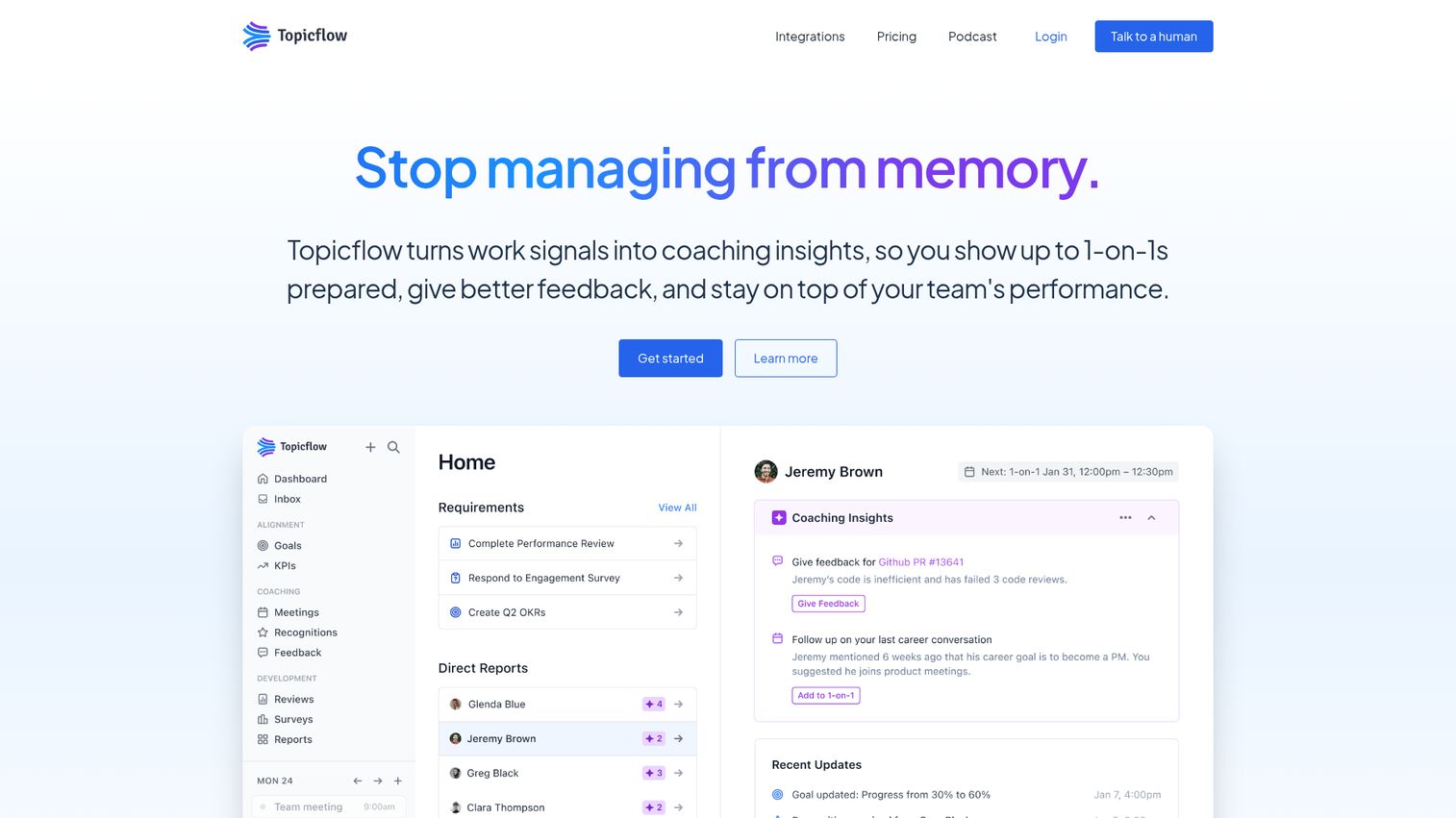 Topicflow homepage
