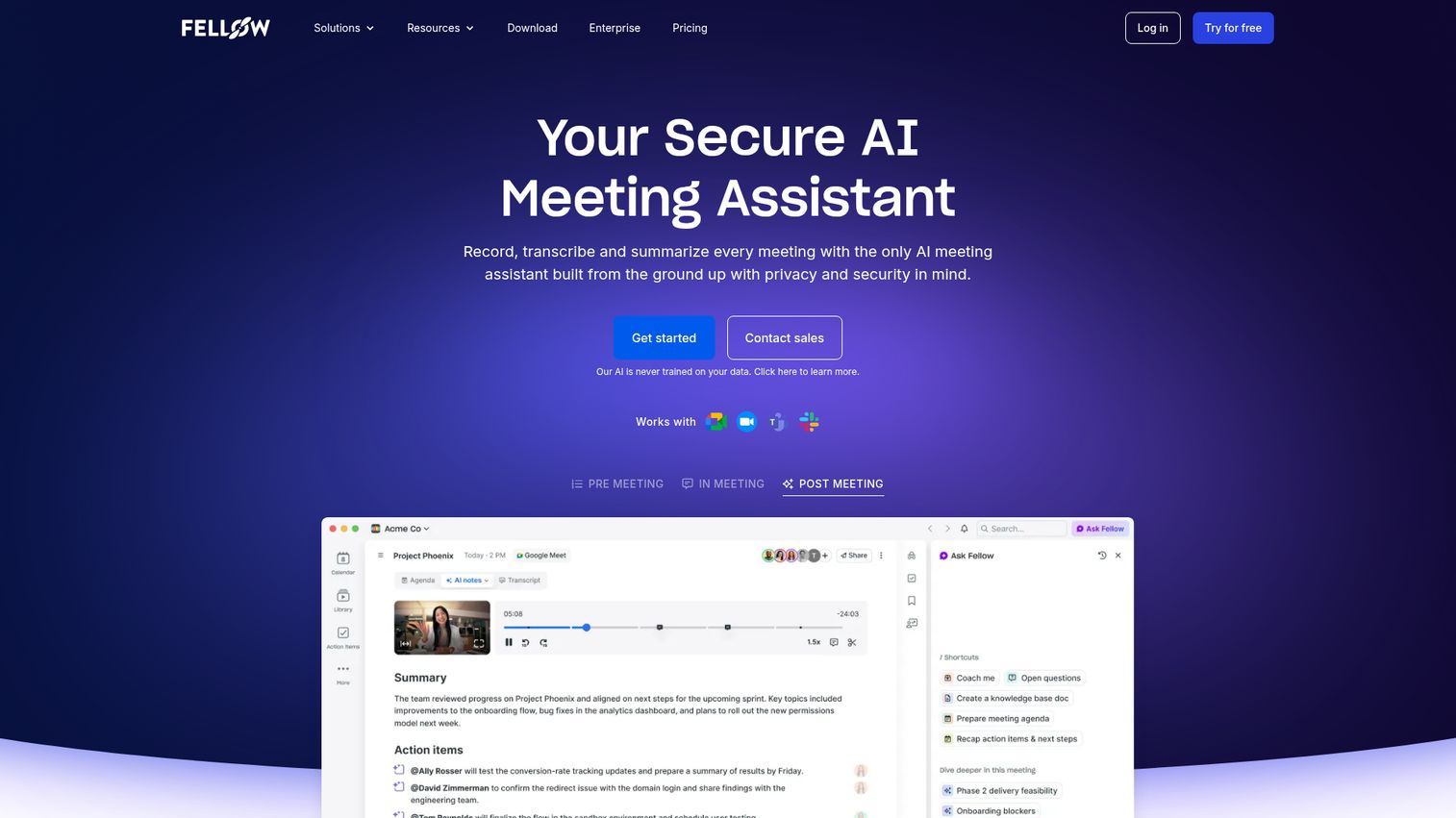 Fellow homepage