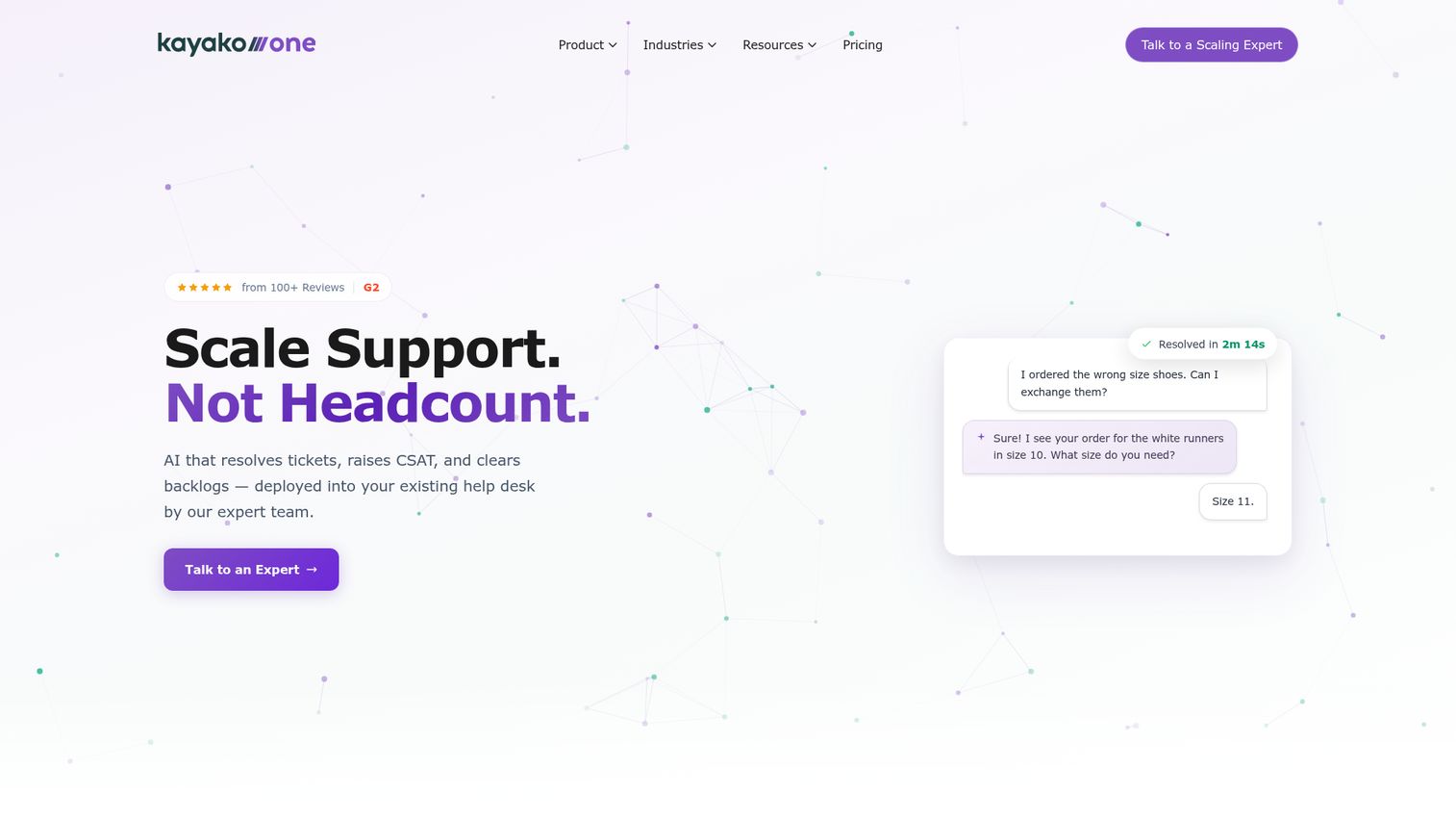 Kayako homepage