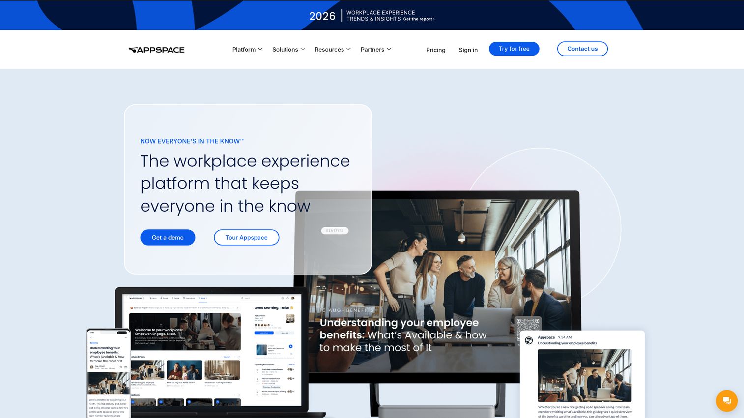 Appspace homepage