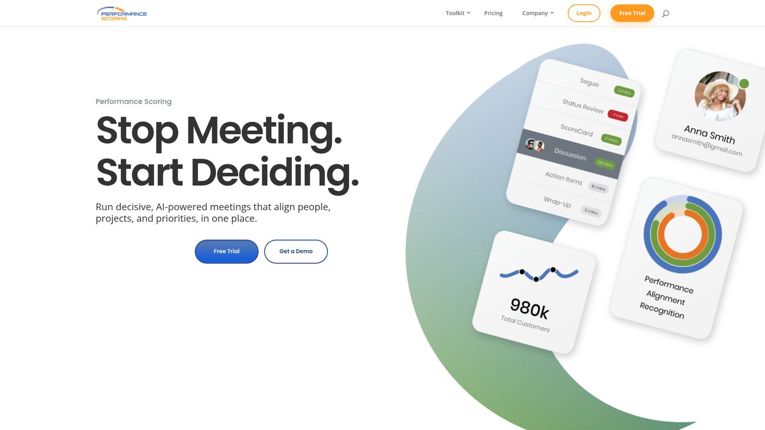 Performance Scoring homepage