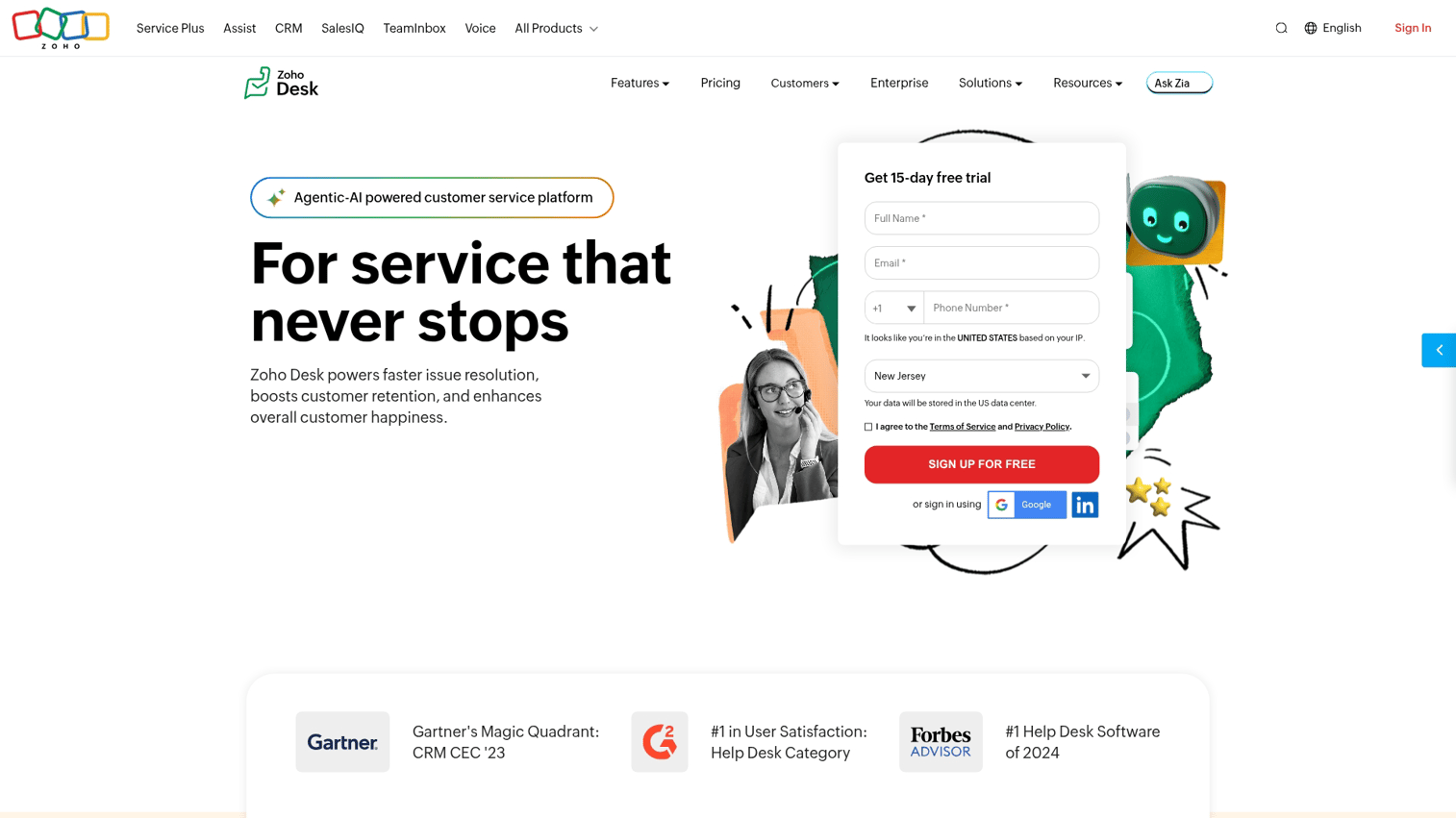 6. Zoho Desk