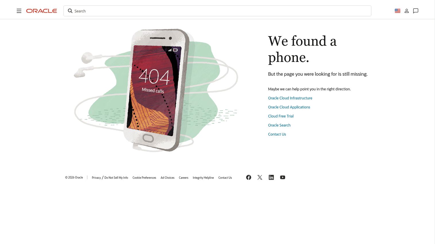 Oracle Analytics Cloud homepage