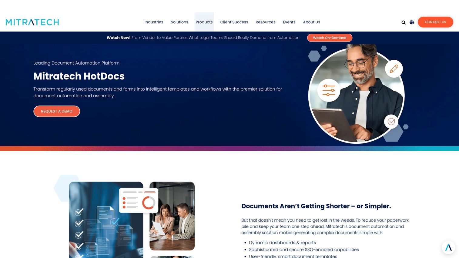 Mitratech HotDocs homepage
