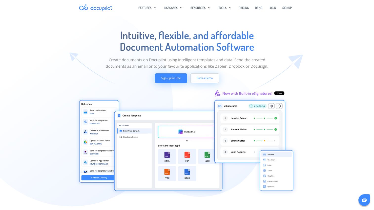 Docupilot homepage