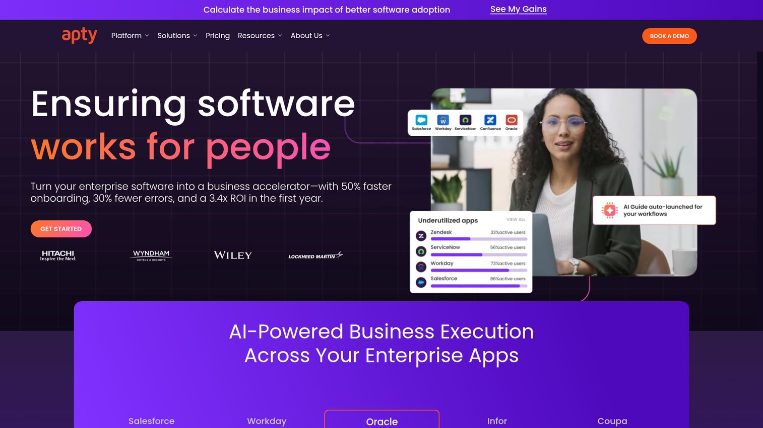 Apty homepage