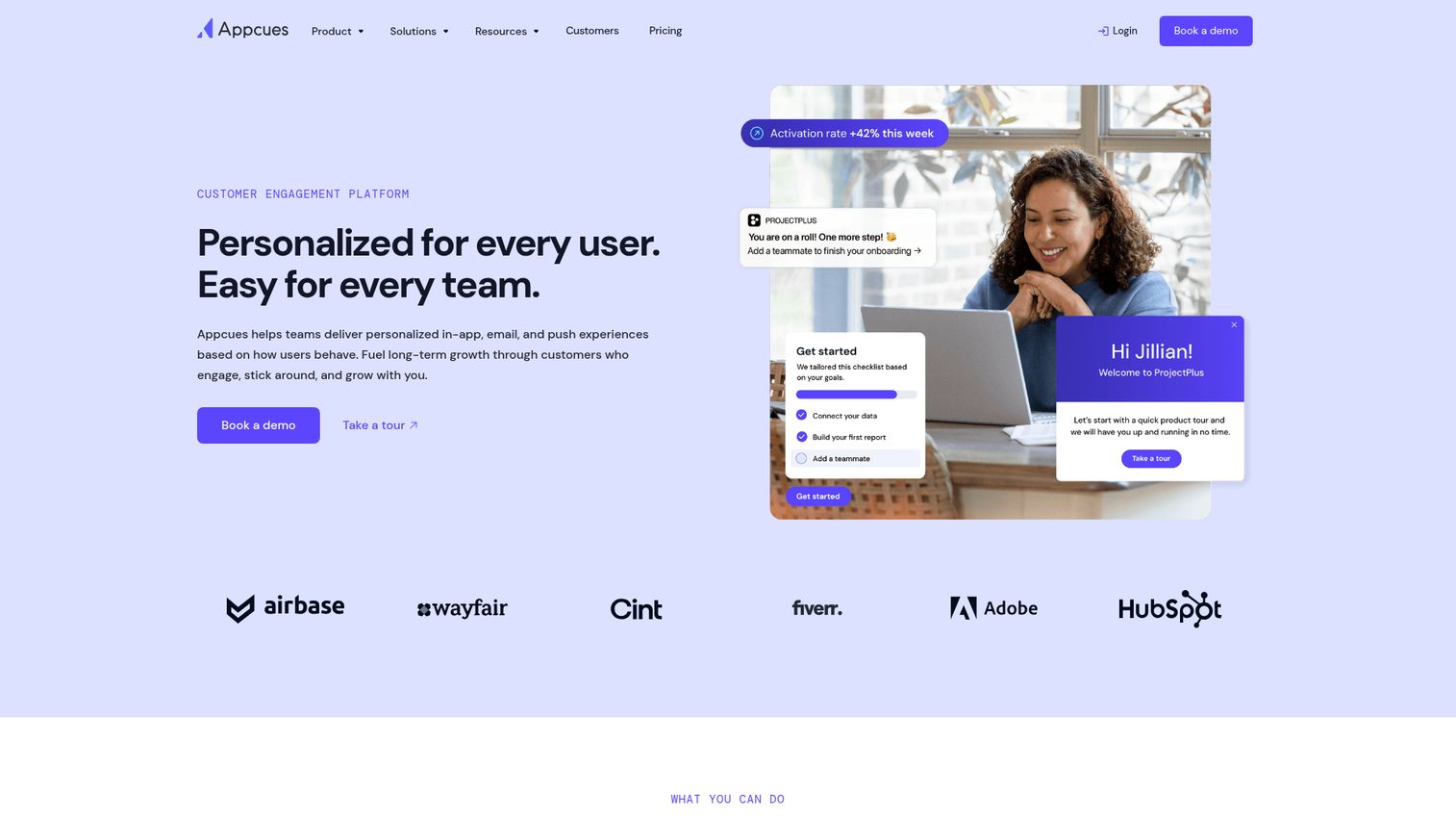 Appcues homepage
