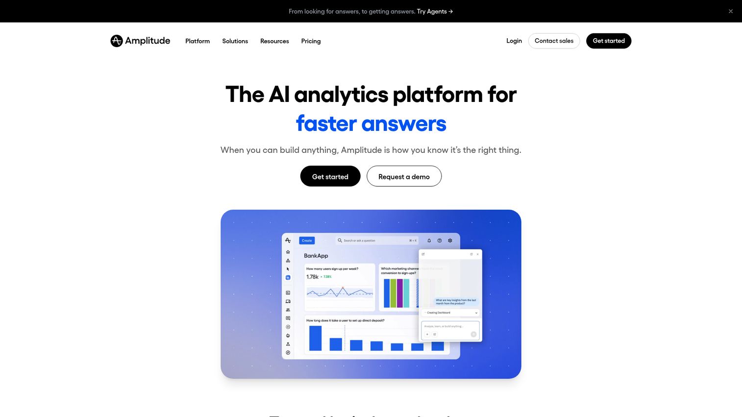Amplitude homepage