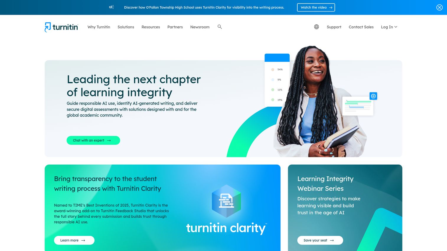 Turnitin homepage