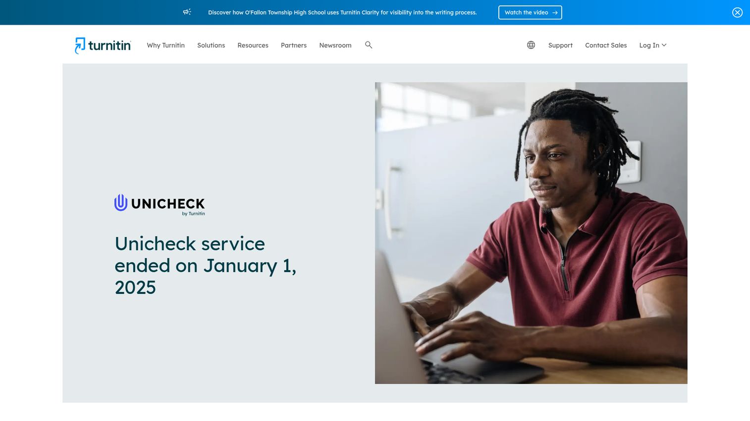 Unicheck homepage