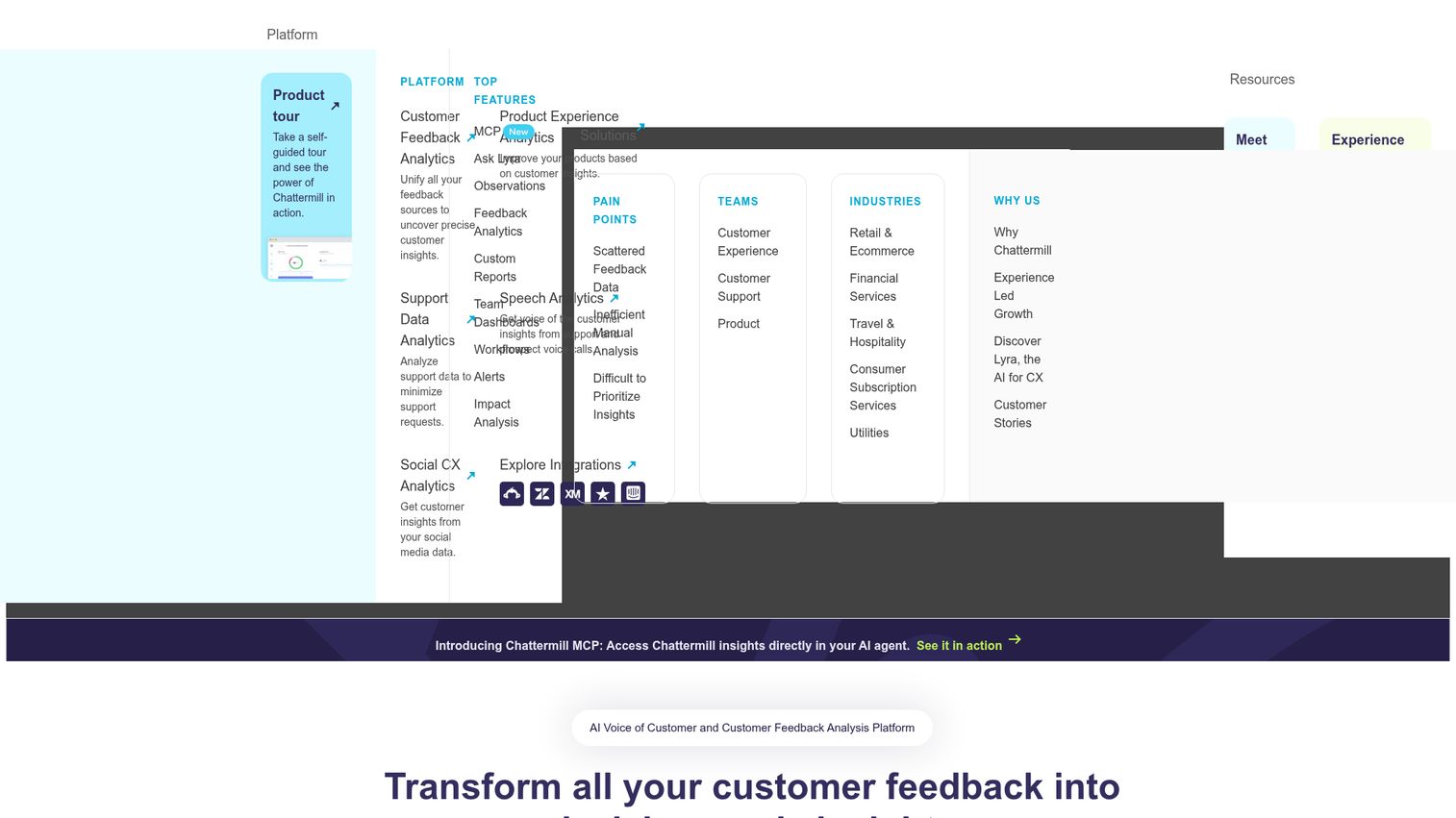 Chattermill homepage